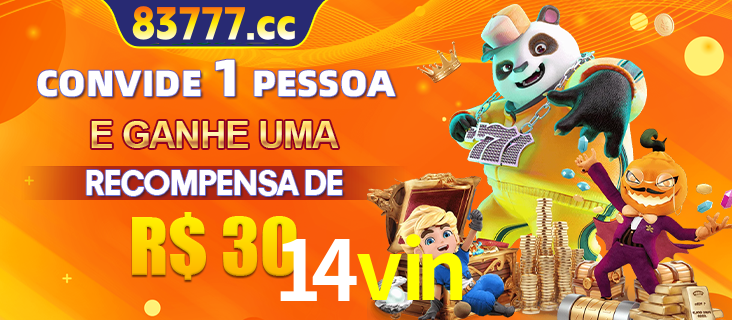 Banner institucional da 14vin sobre parceria de marcas e criação de uma marca de excelência, apresentando os mascotes de jogos populares como o Fortune Tiger.