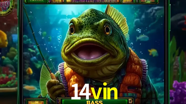 Personagem de peixe pescador do popular jogo de slot com tema de pescaria, uma das emocionantes opções de caça-níqueis para jogar e ganhar no cassino 14vin.